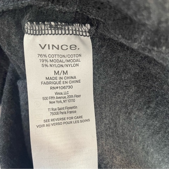 New! Vince Dark Gray Modal Blend Long Sleeve A-Line Midi Dress 20460 - Picture 6 of 9